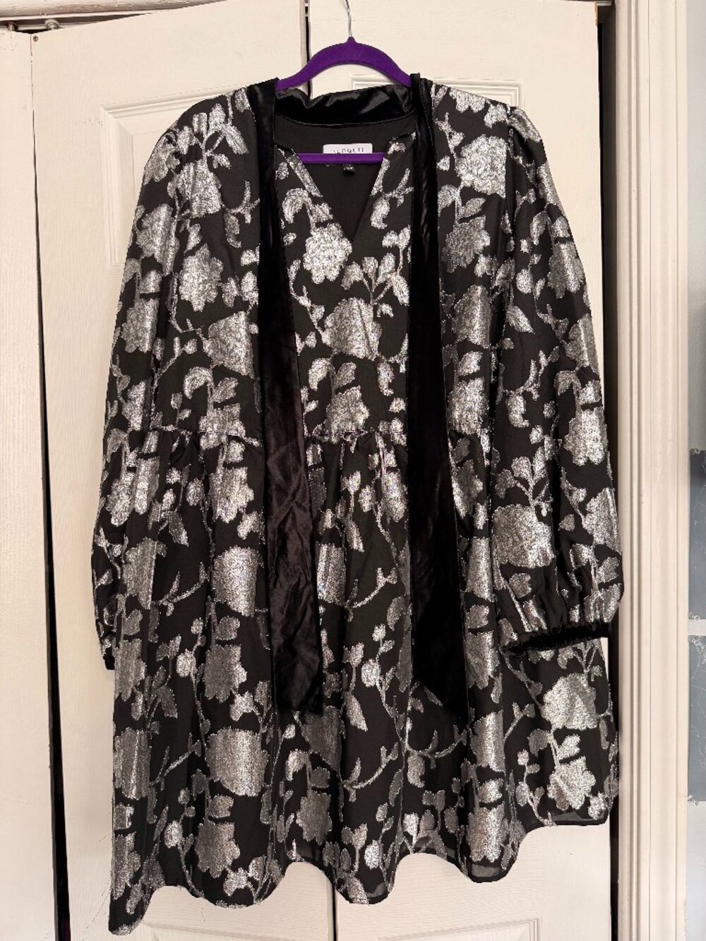 NWT Eloquii Black and Silver Short Dress